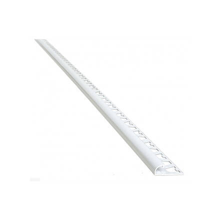 Imagen de Guardacanto aluminio blanco 9mm 2.50m. cuarta caña MOLDUMET A2B
