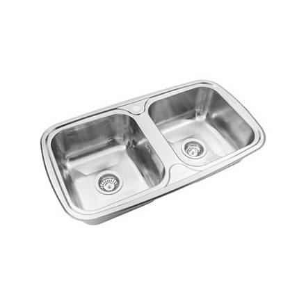 Imagen de Pileta JOHNSON acero 304 doble Zara D84 a s/ag. -1SC/1SCR