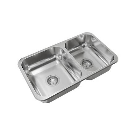 Imagen de Pileta JOHNSON acero 304 DOBLE R 63/18 63x37x18 SC
