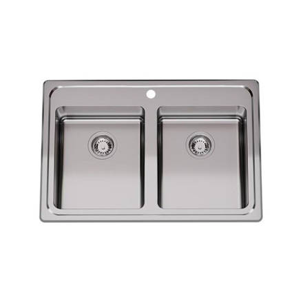 Imagen de Pileta JOHNSON acero 304 doble Q084a* (83,8x55,9x17,5)-1SC/1SCR