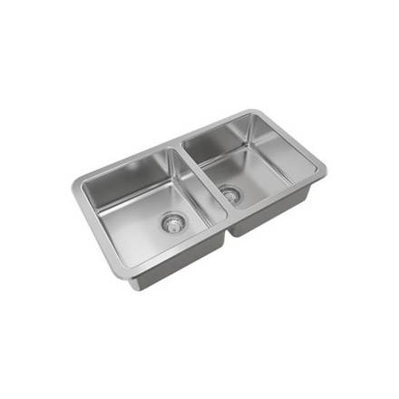 Imagen de Pileta JOHNSON acero 304 doble Q76 (70,8x37x17,5)- 2 SC