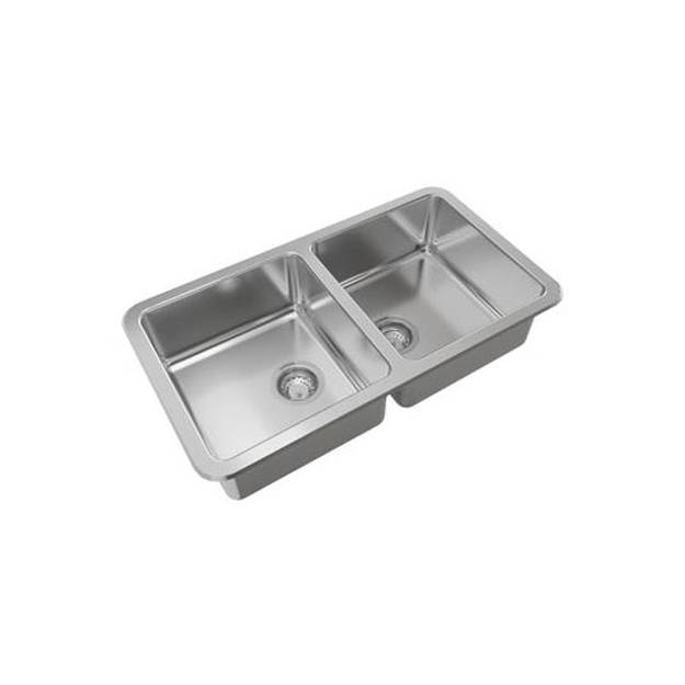 Imagen de Pileta JOHNSON acero 304 doble Q76 (70,8x37x17,5)- 2 SC