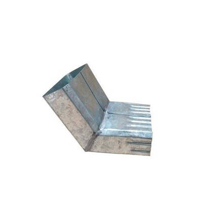 Imagen de Codo chapa galv. nº 30 facetados rect. planos 2x4" 45º