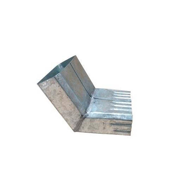 Imagen de Codo chapa galv. nº 30 facetados rect. planos 2x4" 45º