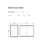 Imagen de Tubo de bajada canaleta pvc Aquapluv Style x 3 mt. TIGRE