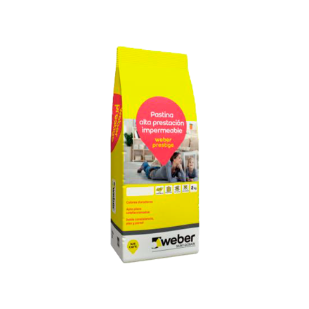Imagen de Pastina alta prestacion WEBER color prestige Gris Perla 2 kg.