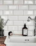 Imagen de Cja 88 un (1 m2) Beveled Subway biselado Bianco MISIONES 15x7.5cm