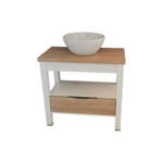 Imagen de Mueble solo CAMPI Oak Blanco y Roble Ámbar 80cm OA80