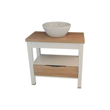 Imagen de Mueble solo CAMPI Oak Blanco y Roble Ámbar 80cm OA80