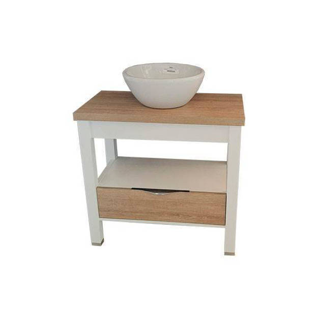 Imagen de Mueble solo CAMPI Oak Blanco y Roble Ámbar 80cm OA80