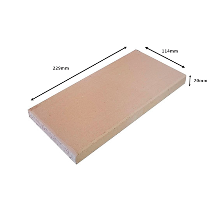 Imagen de Tejuela FARA 229 x114 x 20mm refractaria normal
