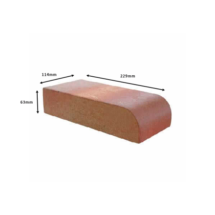 Imagen de Canto redondo FARA refractario 229 x114 x 63mm plano
