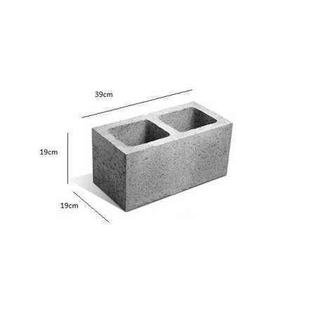 Imagen de Bloque hormigon SHAPblock 19 x 19 x 39 liso SB20
