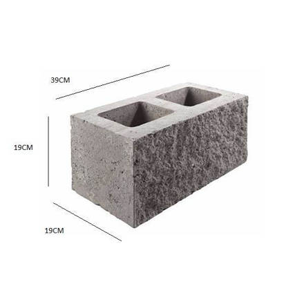 Imagen de Bloque hormigon SHAPblock splitado 19 x 19 x 39 sb s 20