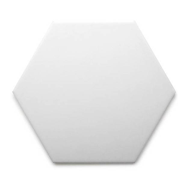 Imagen de Revestimiento Colores Sólidos Hexagono blanco mate 20x23 cm