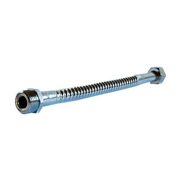 Imagen de Flexible cromado tubo macho giratorio sin roseta 13 mm x 20 cm
