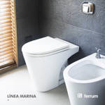 Imagen de Inodoro corto con fijacion al piso FERRUM Marina blanco IHCMJ B