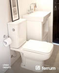 Imagen de Inodoro largo FERRUM Trento blanco IELMJB
