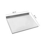 Imagen de Mesada 80cm acero 430 c/respaldo. sin pileta. JOHNSON