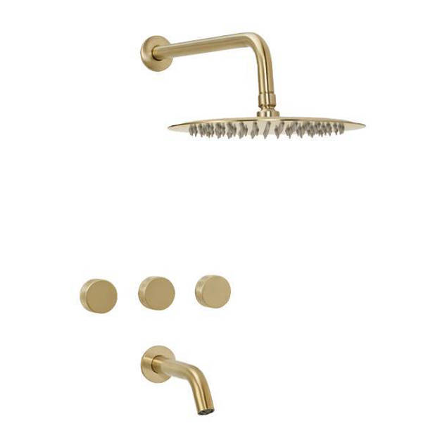 Imagen de Grifería PEIRANO Fabric Gold cierre cerámico ducha 80-100G