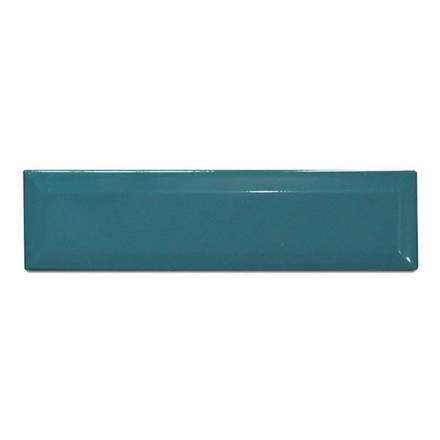 Imagen de Caja 22 un. Cerámica PIU biselada Petroleo brick 7,5x30 cm.