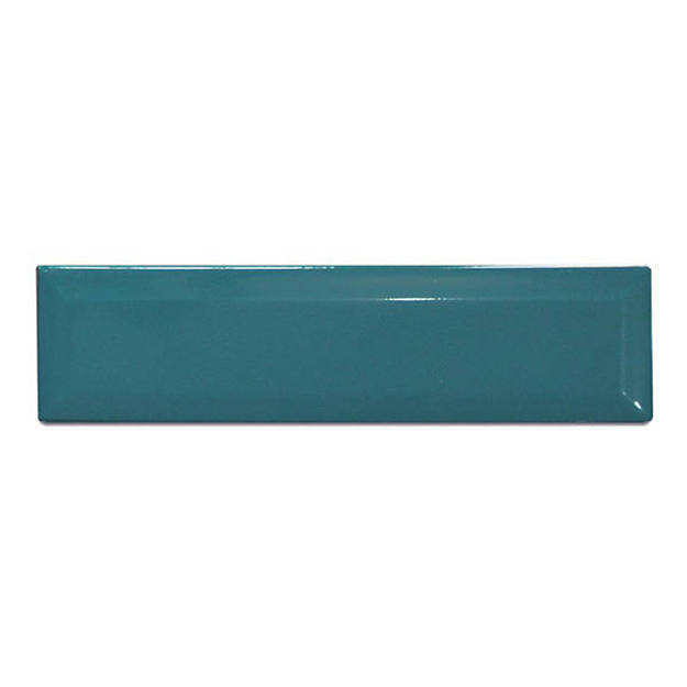 Imagen de Caja 22 un. Cerámica PIU biselada Petroleo brick 7,5x30 cm.