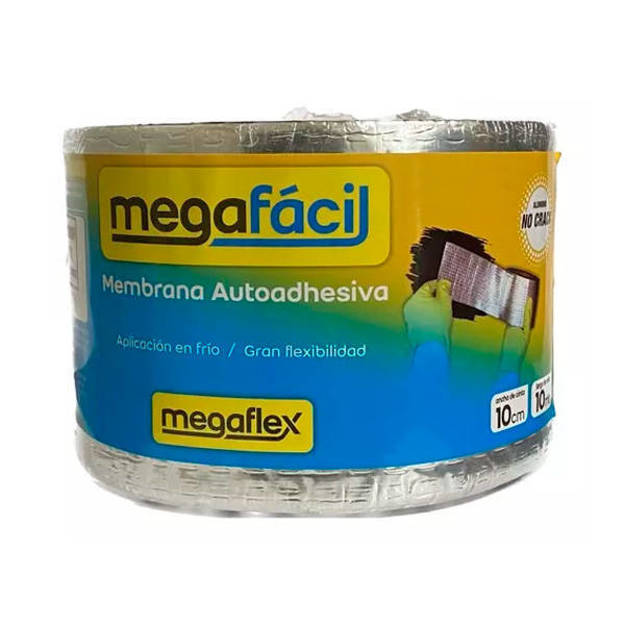 Imagen de Rollo 10cm x 10m. megafacil autoadhesiva c/alum.no crack MEGAFLEX