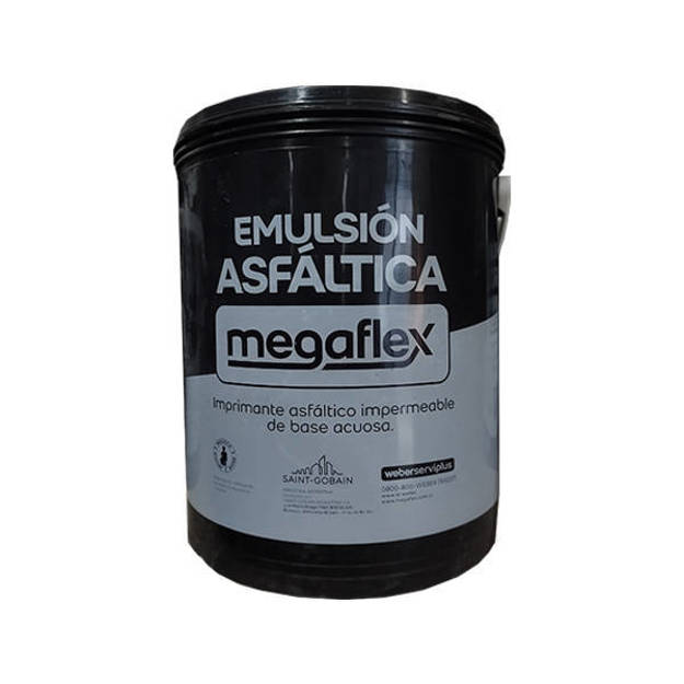 Imagen de Pintura asfaltica emulsionable MEGAFLEX balde 18kg.