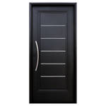 Imagen de Puerta NEXO Acero SemiP. Negra c/barral 0.88m x 2.05m Der -S100D