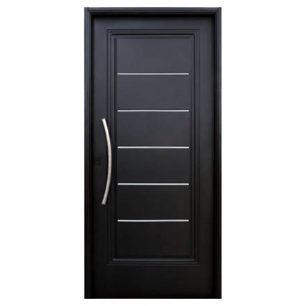 Imagen de Puerta NEXO Acero SemiP. Negra c/barral 0.88m x 2.05m Der -S100D