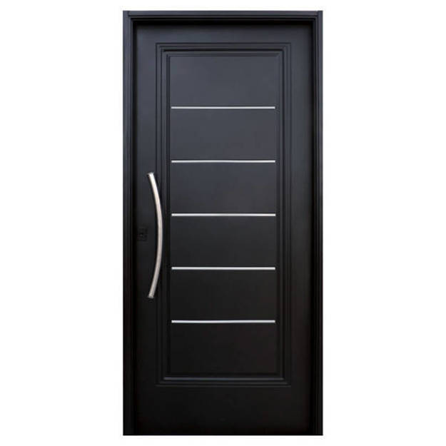 Imagen de Puerta NEXO Acero SemiP. Negra c/barral 0.88m x 2.05m Der -S100D