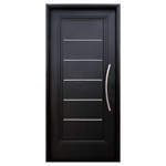 Imagen de Puerta NEXO Acero SemiP. Negra c/barral 0.88m x 2.05m Izq. -S100I