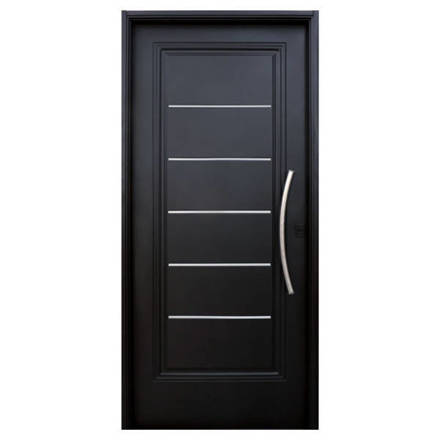 Imagen de Puerta NEXO Acero SemiP. Negra c/barral 0.88m x 2.05m Izq. -S100I