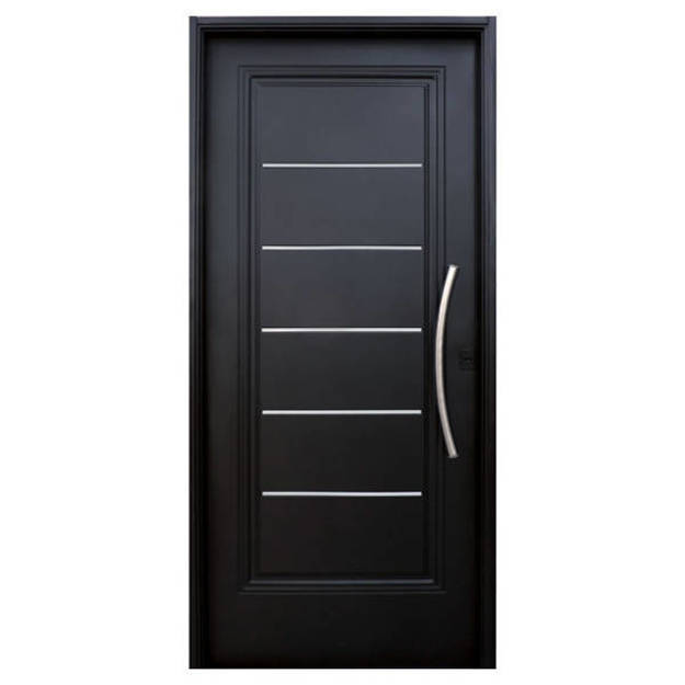 Imagen de Puerta NEXO Acero SemiP. Negra c/barral 0.88m x 2.05m Izq. -S100I