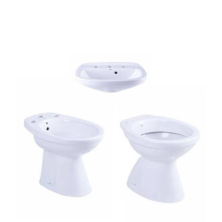 Imagen de Juego baño Capea Italiana bidet + inodoro corto + lavatorio chico