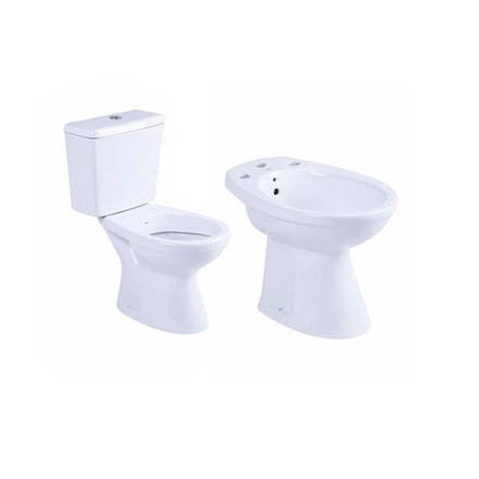 Imagen de Juego baño Capea Italiana bidet + inodoro largo + mochila apoyo