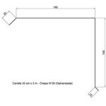 Imagen de Cenefa NIMAT 03 chapa galvanizada n° 30 desarrollo 33cm x 200cm