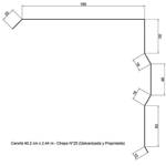 Imagen de Cenefa NIMAT 05 chapa desarrollo 40.2cm x 244cm Azul Milenium