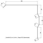 Imagen de Cenefa chapa galvanizada nº 27 40.2 cm x 2.44 m