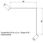 Imagen de Cenefa chapa galvanizada nº 30 20cm x 2,00 m *mini*