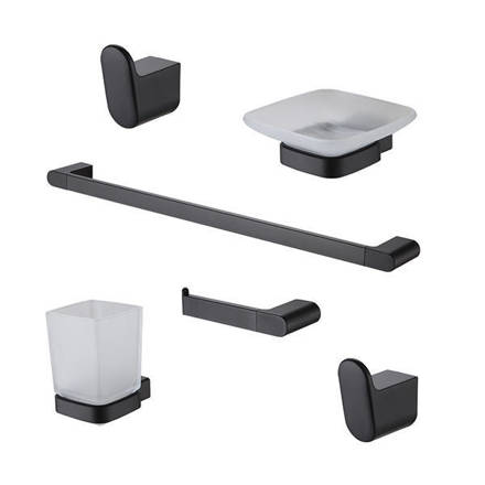 Imagen de Set accesorios PEIRANO 6 piezas Soria black 16006BL