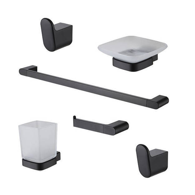 Imagen de Set accesorios PEIRANO 6 piezas Soria black 16006BL
