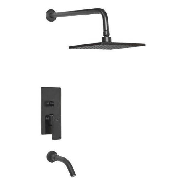 Imagen de Monocomando PEIRANO Soria black ducha emb.c/trans. 80-192