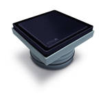 Imagen de Rejilla para pileta patio ATRIM ABS.SST 2en 1 Negro mate 12x12 c