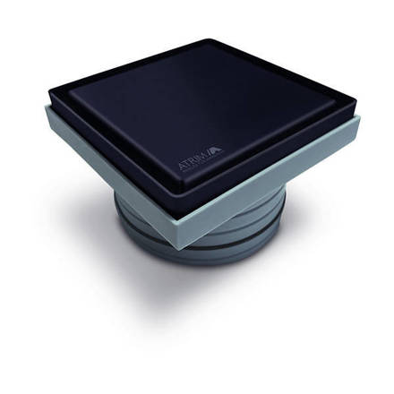 Imagen de Rejilla para pileta patio ATRIM ABS.SST 2en 1 Negro mate 12x12 c
