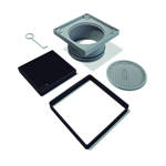 Imagen de Rejilla para pileta patio ATRIM ABS.SST 2en 1 Negro mate 12x12 c