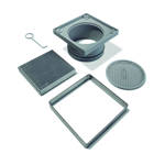 Imagen de Rejilla para pileta patio ATRIM ABS.SST 2en 1 Cromo mate 12x12 c