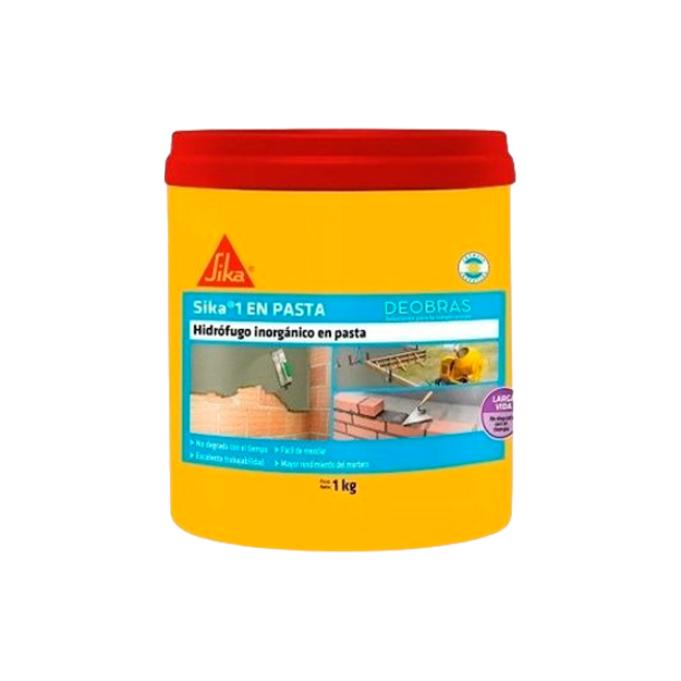 Imagen de Hidrófugo inorgánico en pasta SIKA 1 x 1 kg.