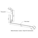 Imagen de Babeta articulada chapa galv 27 desarrollo 34cm x 244cm -2 partes