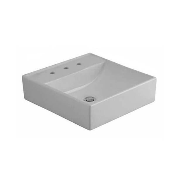 Imagen de Bacha FERRUM tori cuadra grande 40x42cm. 3ag. blanco l324k b